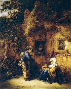 OSTADE, Isaack van Traveller at a Cottage Door oil painting artist
